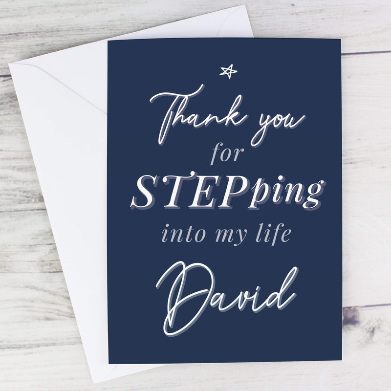 Personalised Memento Greetings Cards Personalised Stepdad Card