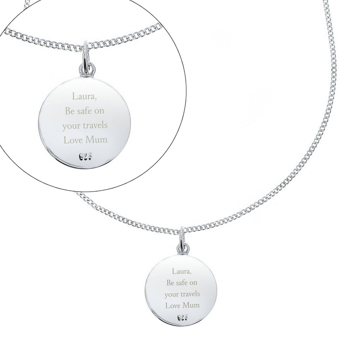 Personalised Memento Jewellery Personalised Sterling Silver &amp; 9ct Gold St. Christopher Necklace