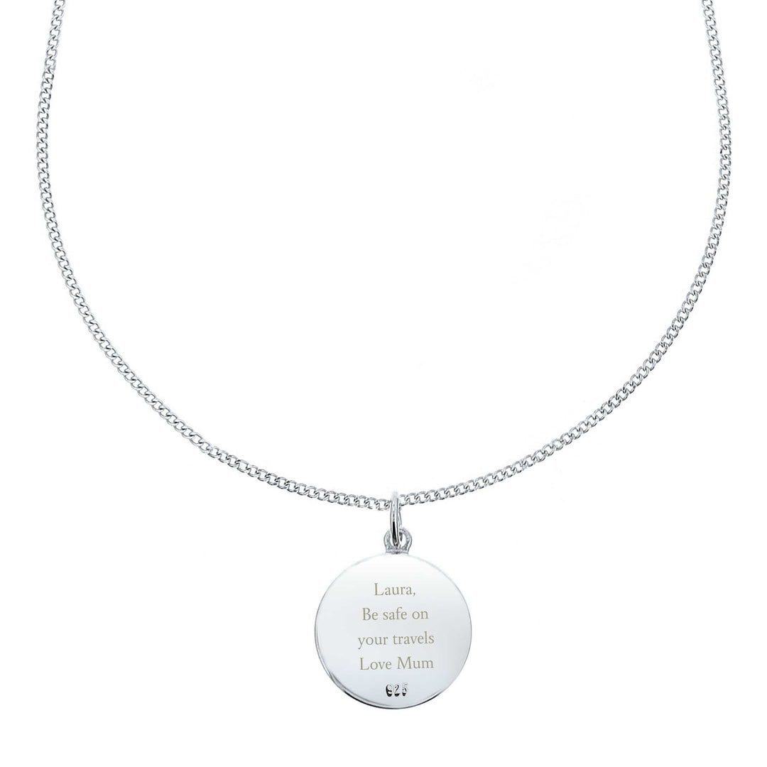 Personalised Memento Jewellery Personalised Sterling Silver &amp; 9ct Gold St. Christopher Necklace