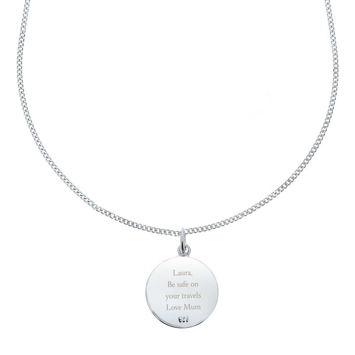 Personalised Memento Jewellery Personalised Sterling Silver &amp; 9ct Gold St. Christopher Necklace