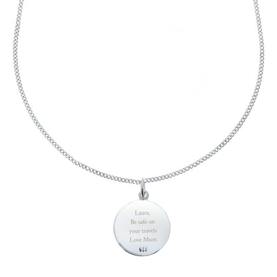 Personalised Memento Jewellery Personalised Sterling Silver & 9ct Gold St. Christopher Necklace
