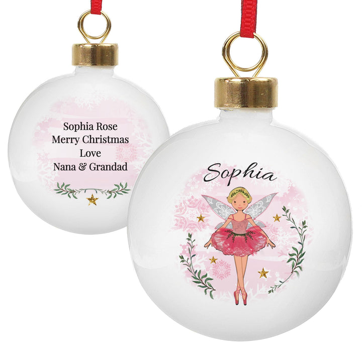 Personalised Memento Personalised Sugar Plum Fairy Bauble