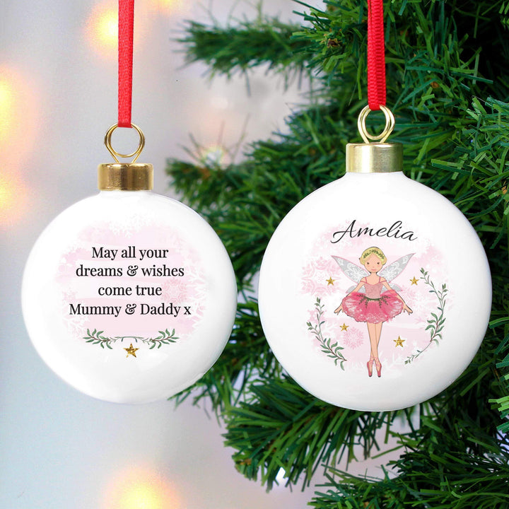 Personalised Memento Personalised Sugar Plum Fairy Bauble