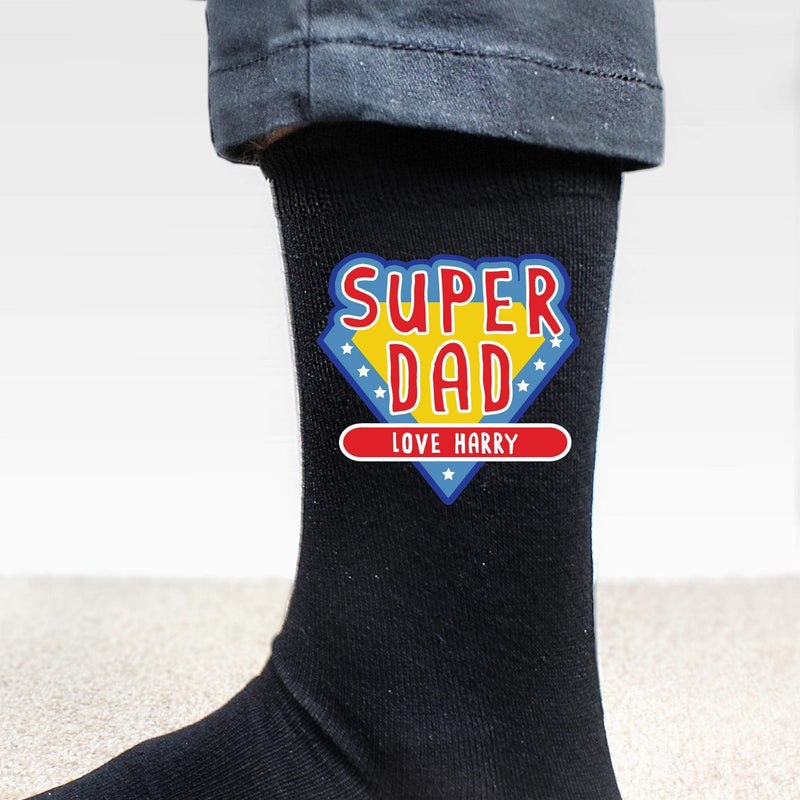 Personalised Memento Personalised Super Dad Mens Socks