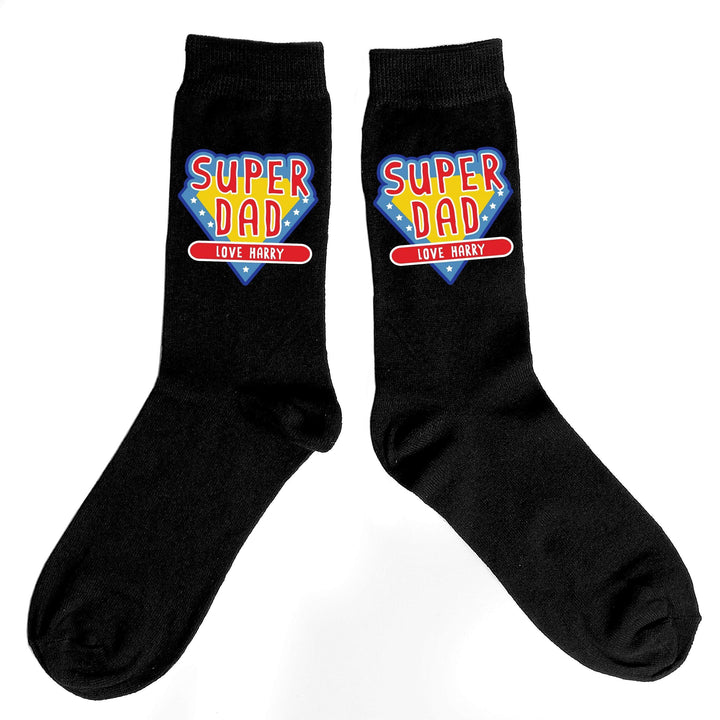 Personalised Memento Personalised Super Dad Mens Socks