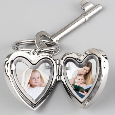 Personalised Memento Keepsakes Personalised Swirl Heart Photoframe Keyring