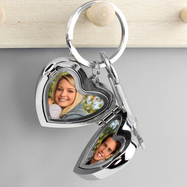 Personalised Memento Keepsakes Personalised Swirl Heart Photoframe Keyring