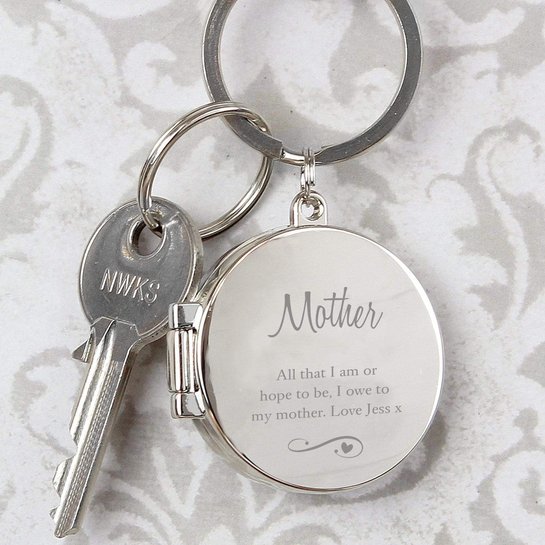 Personalised Memento Keepsakes Personalised Swirls &amp; Hearts Photo Keyring