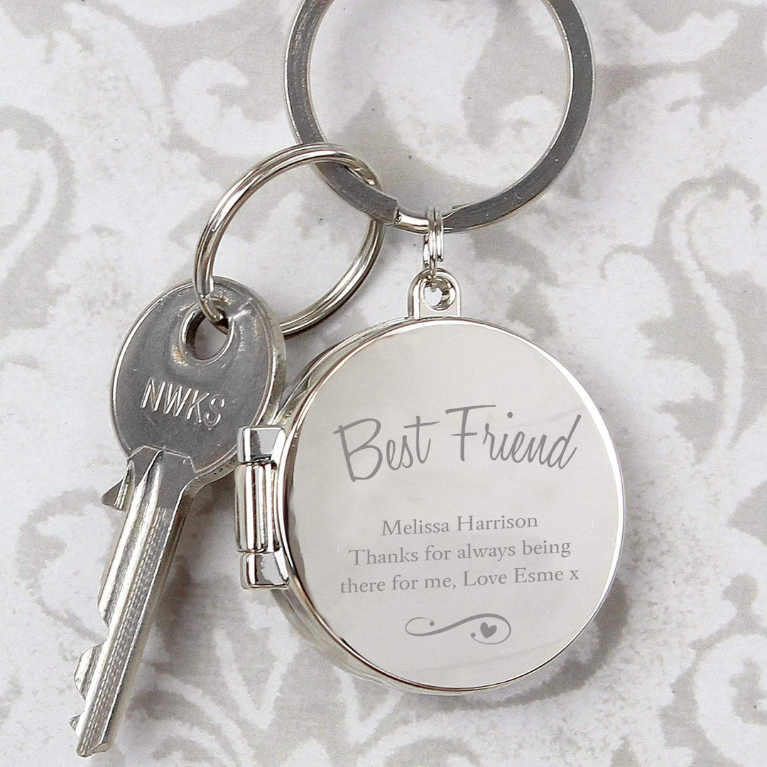 Personalised Memento Keepsakes Personalised Swirls &amp; Hearts Photo Keyring