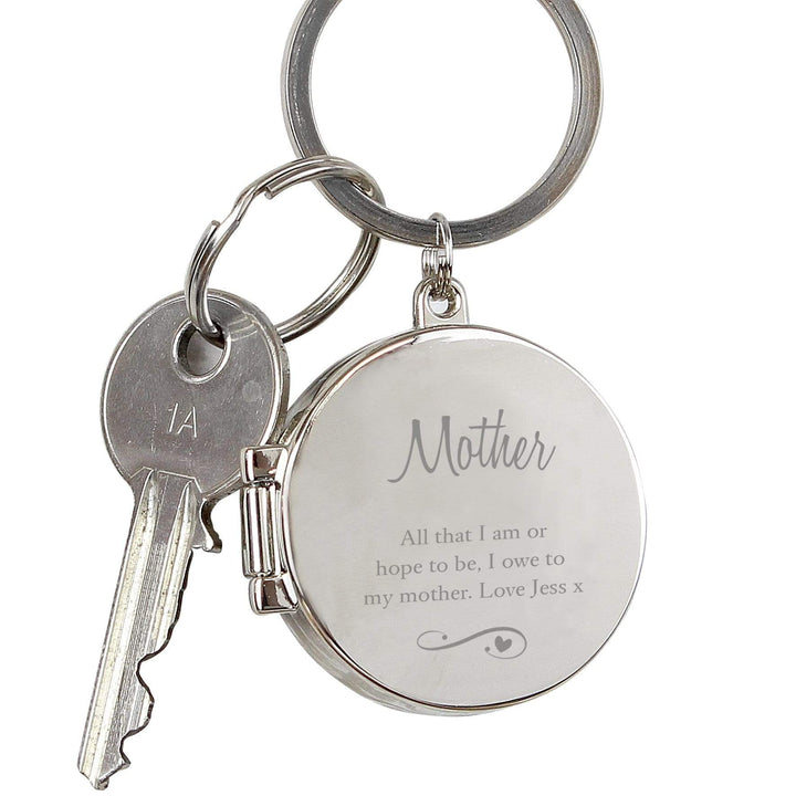 Personalised Memento Keepsakes Personalised Swirls &amp; Hearts Photo Keyring