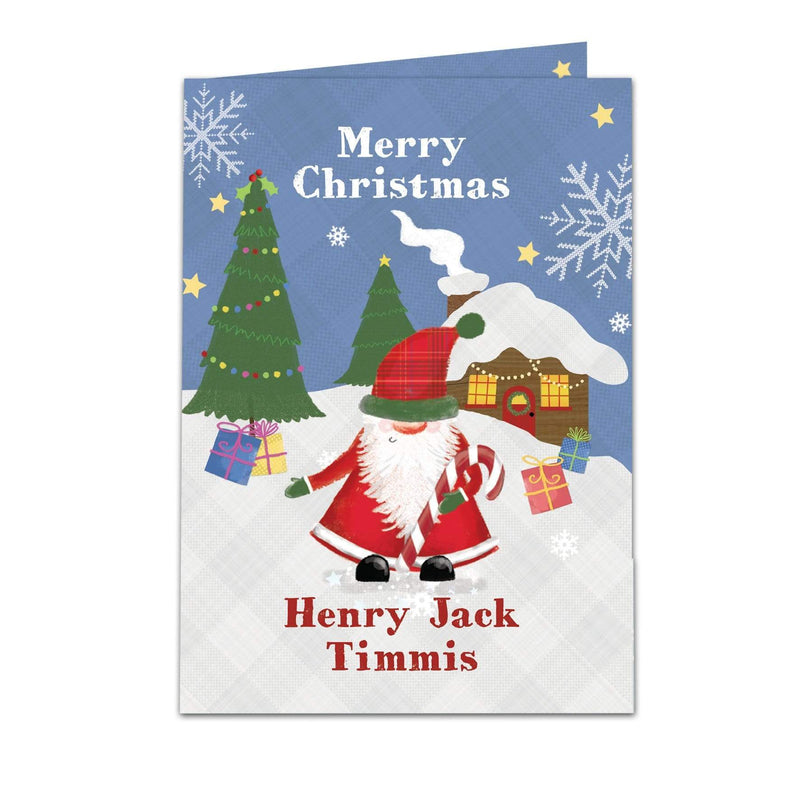 Personalised Tartan Santa Card Delivered | The Personal Shop