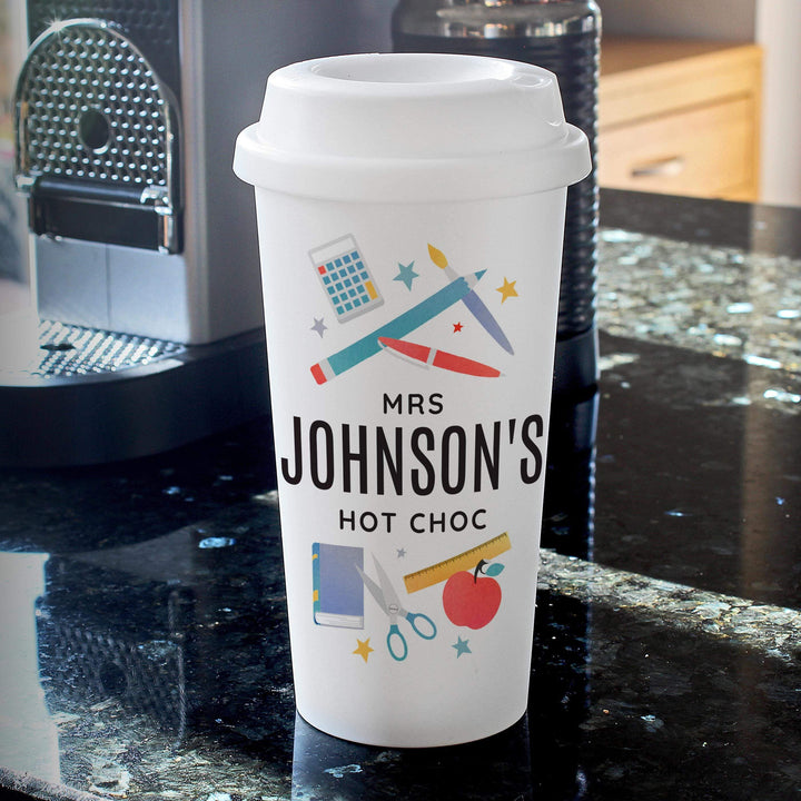 Personalised Memento Personalised Teachers Insulated Eco Travel Cup