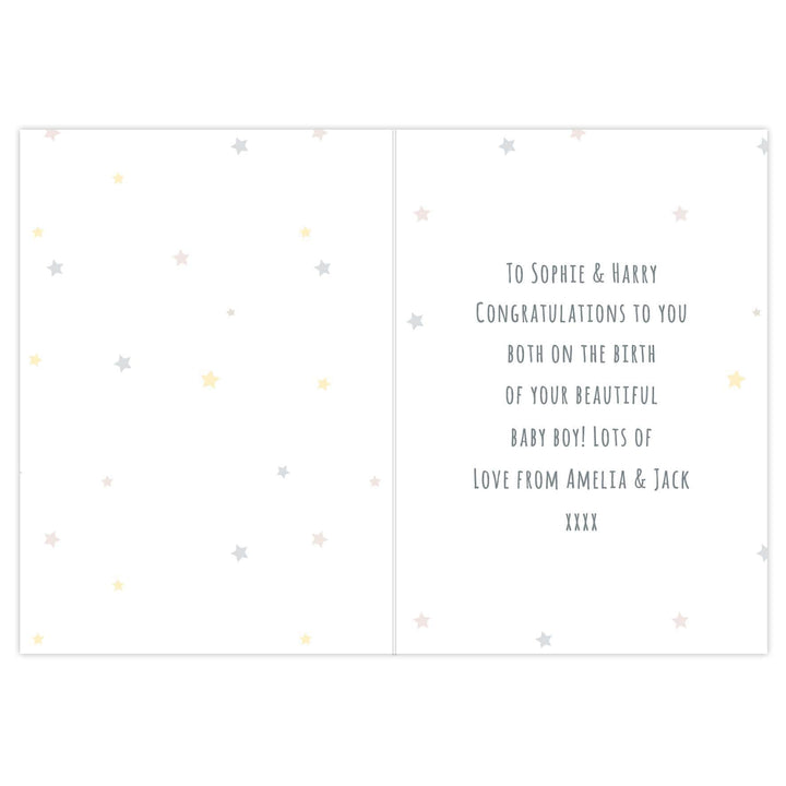 Personalised Memento Personalised Teddy &amp; Balloons Card