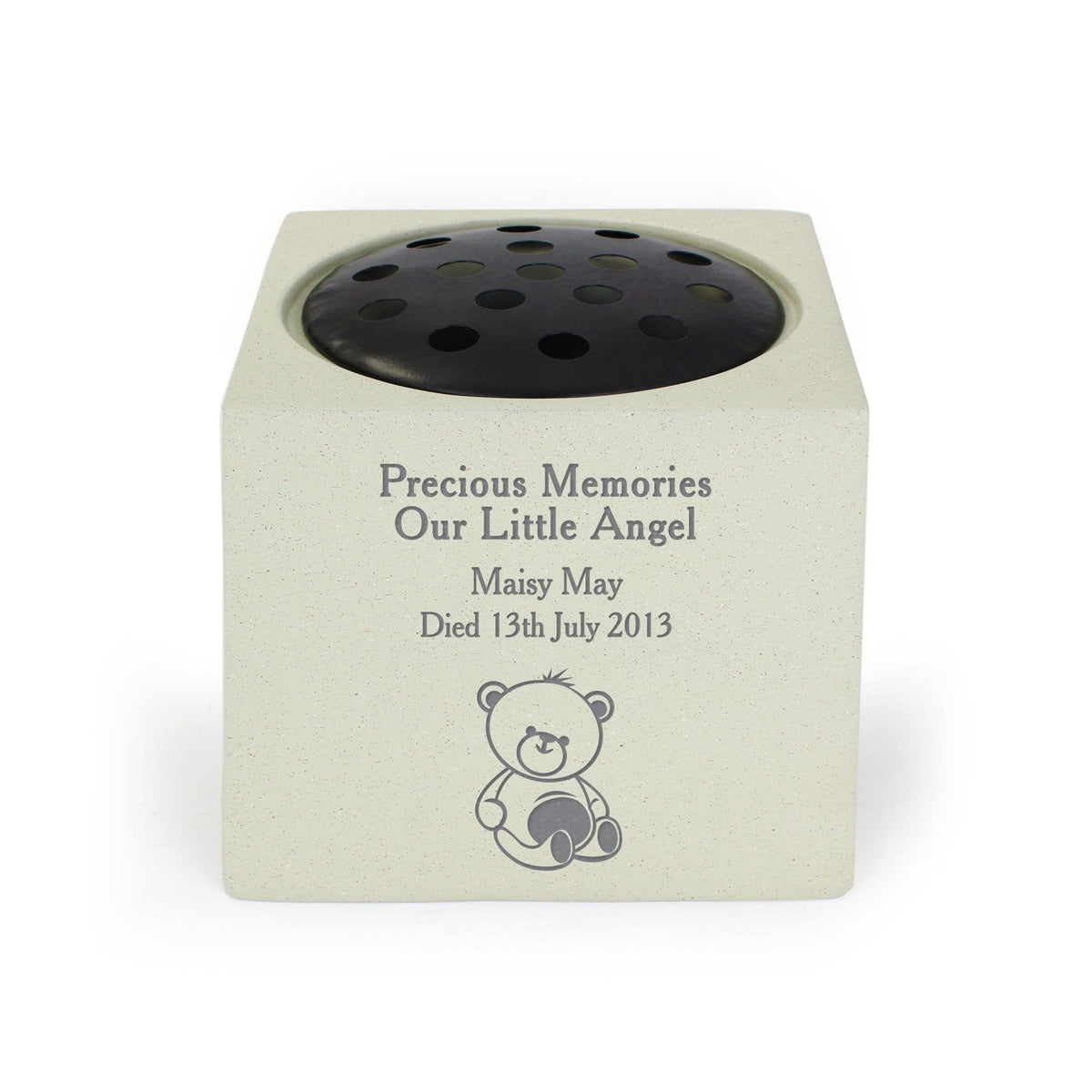 Personalised Memento Memorials Personalised Teddy Bear Memorial Vase