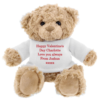 Personalised Memento Plush Personalised Teddy Bear - Red Message