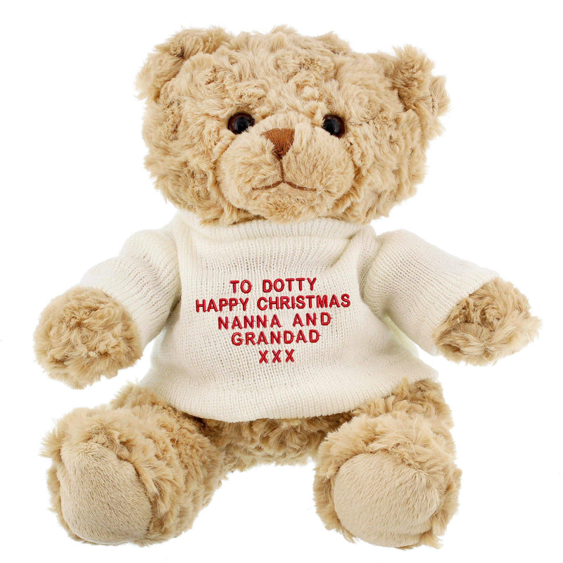 Personalised Memento Plush Personalised Teddy Bear - Red Message
