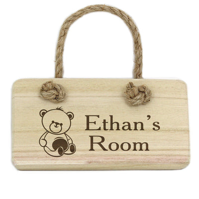 Personalised Memento Wooden Personalised Teddy Wooden Sign