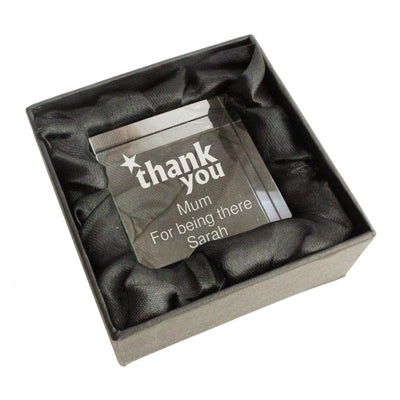 Personalised Memento Ornaments Personalised Thank you Large Crystal Token