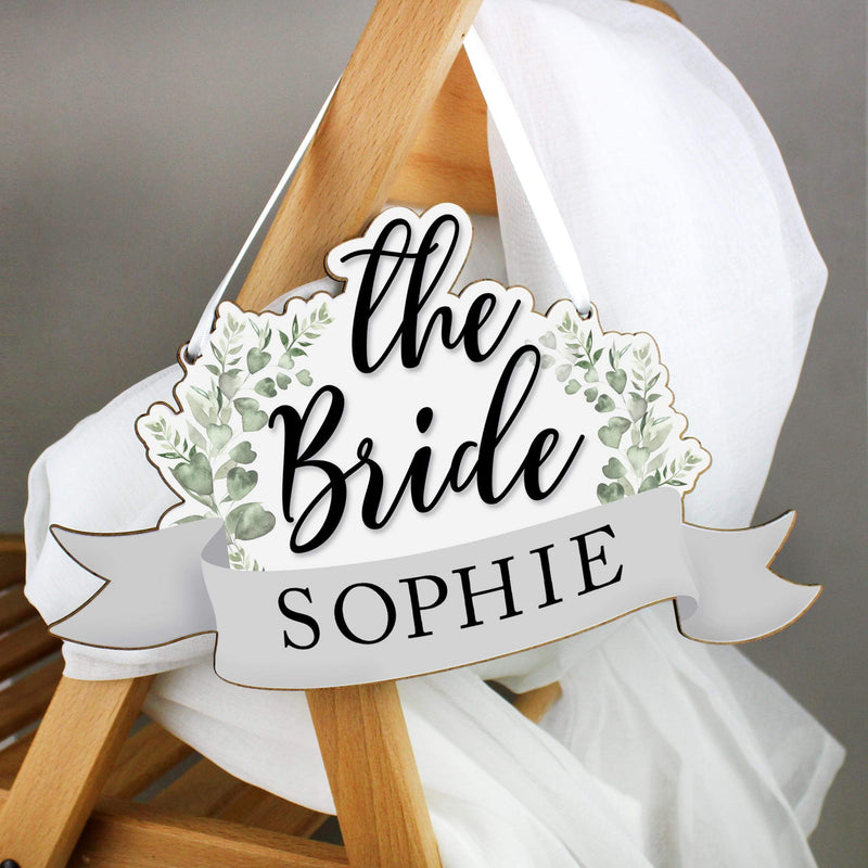 Personalised Memento Personalised The Bride Wooden Hanging Decoration