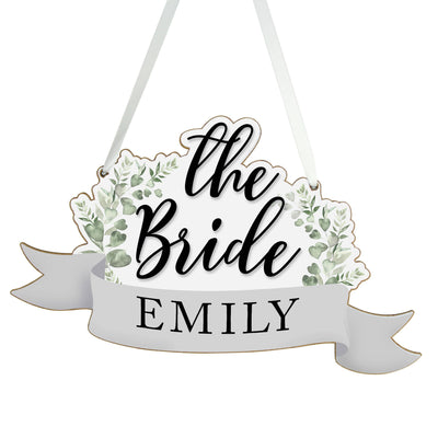 Personalised Memento Personalised The Bride Wooden Hanging Decoration