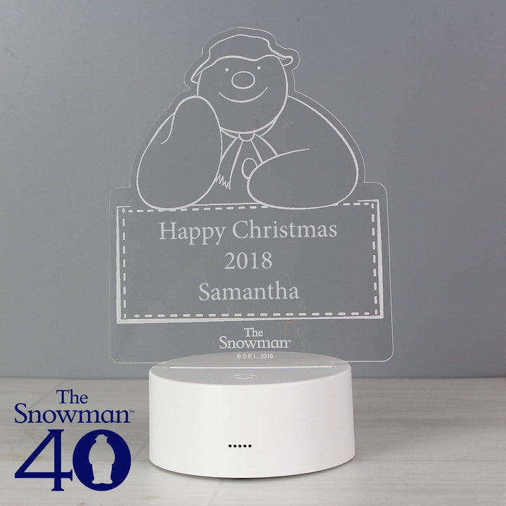 Personalised Memento Candles &amp; Reed Diffusers Personalised The Snowman LED Colour Changing Decoration &amp; Night Light