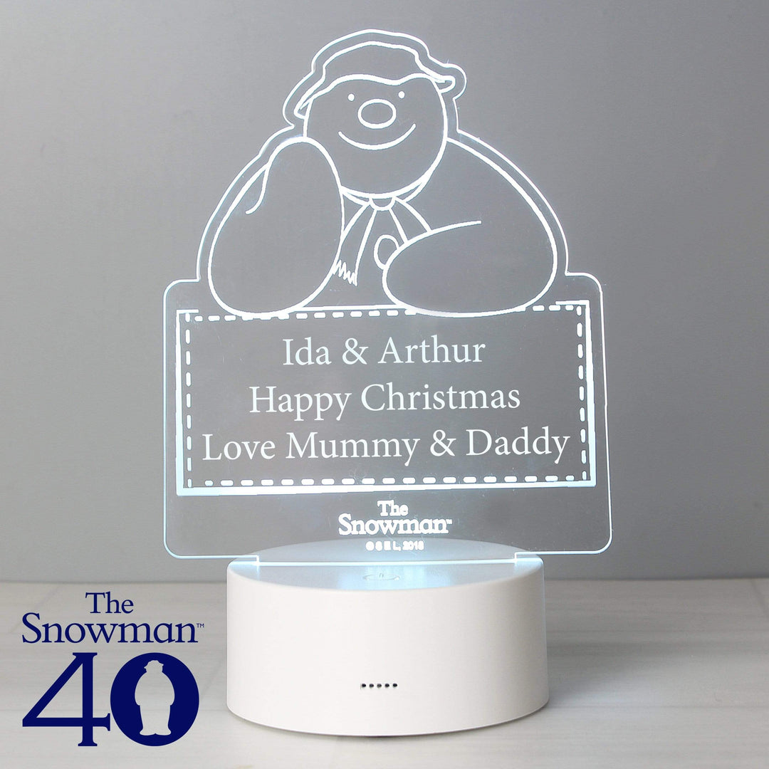 Personalised Memento Candles &amp; Reed Diffusers Personalised The Snowman LED Colour Changing Decoration &amp; Night Light