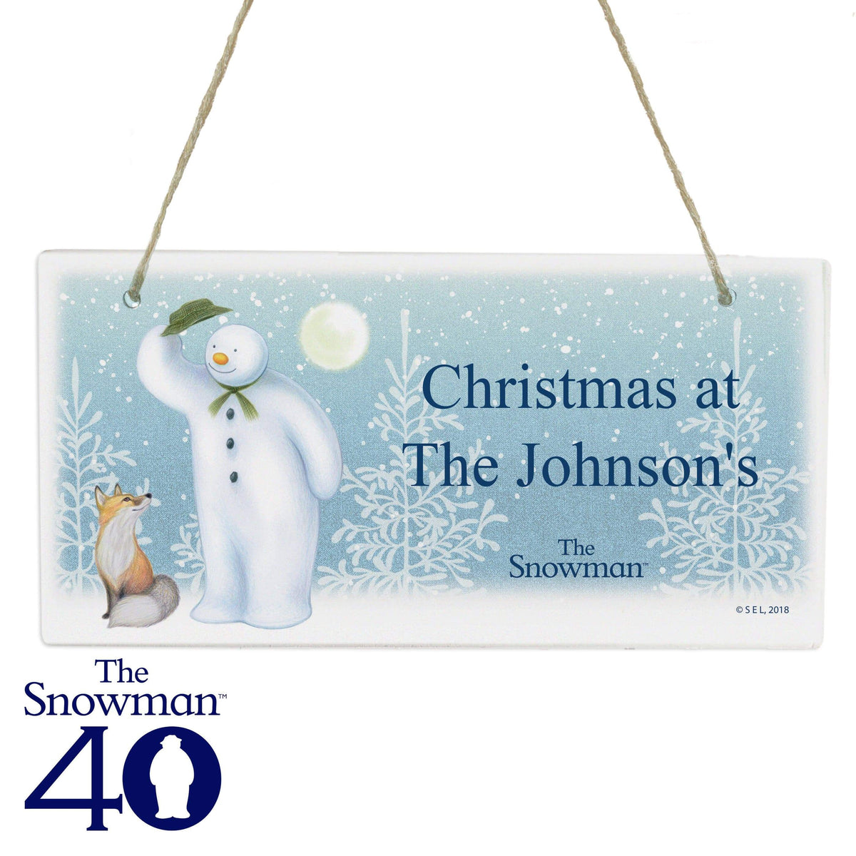 Personalised Memento Wooden Personalised The Snowman Snow Wonder Wooden Sign