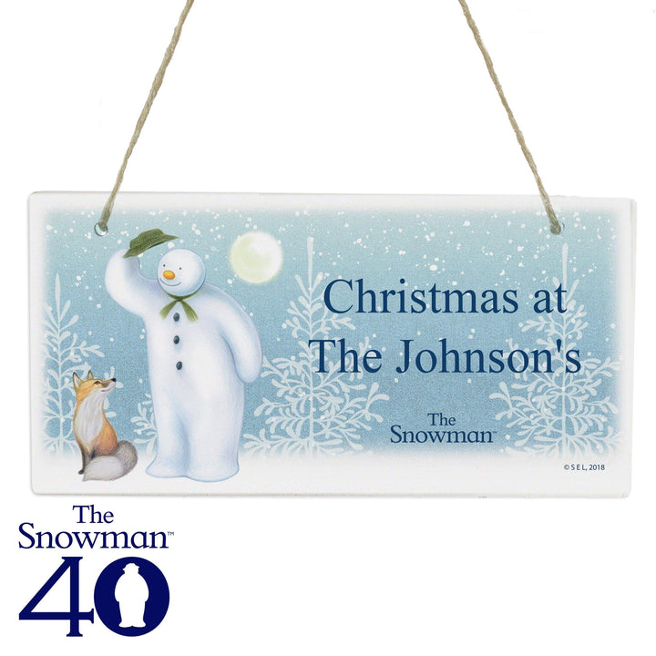 Personalised Memento Wooden Personalised The Snowman Snow Wonder Wooden Sign
