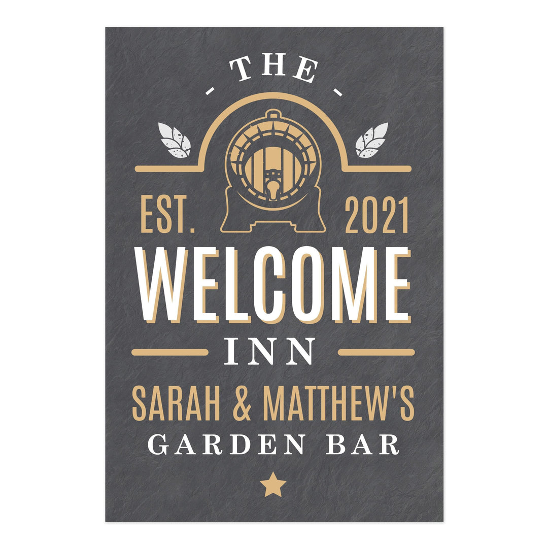 Personalised Memento Personalised The Welcome Inn Metal Sign