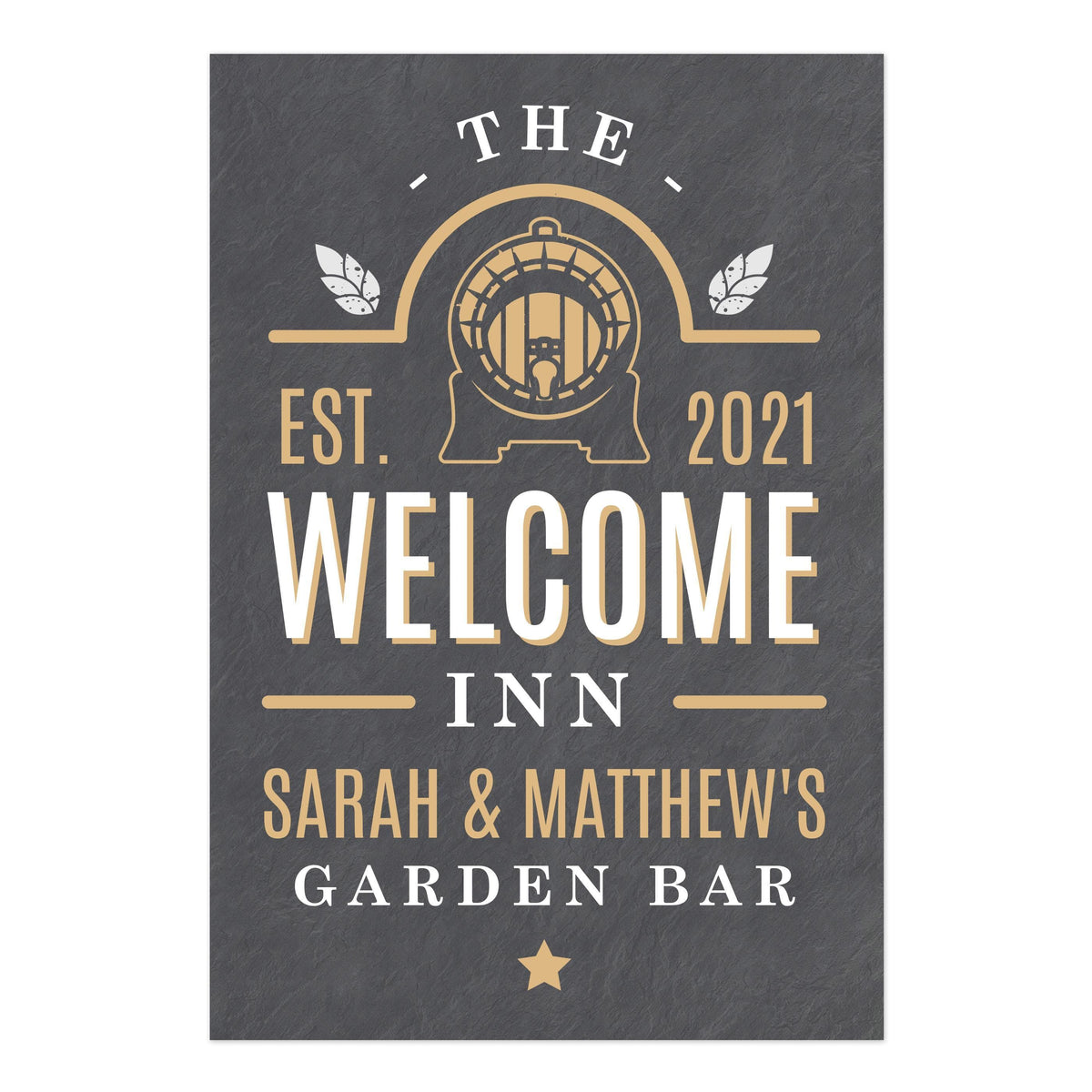 Personalised Memento Personalised The Welcome Inn Metal Sign
