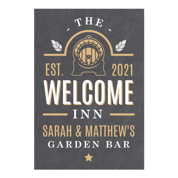 Personalised Memento Personalised The Welcome Inn Metal Sign