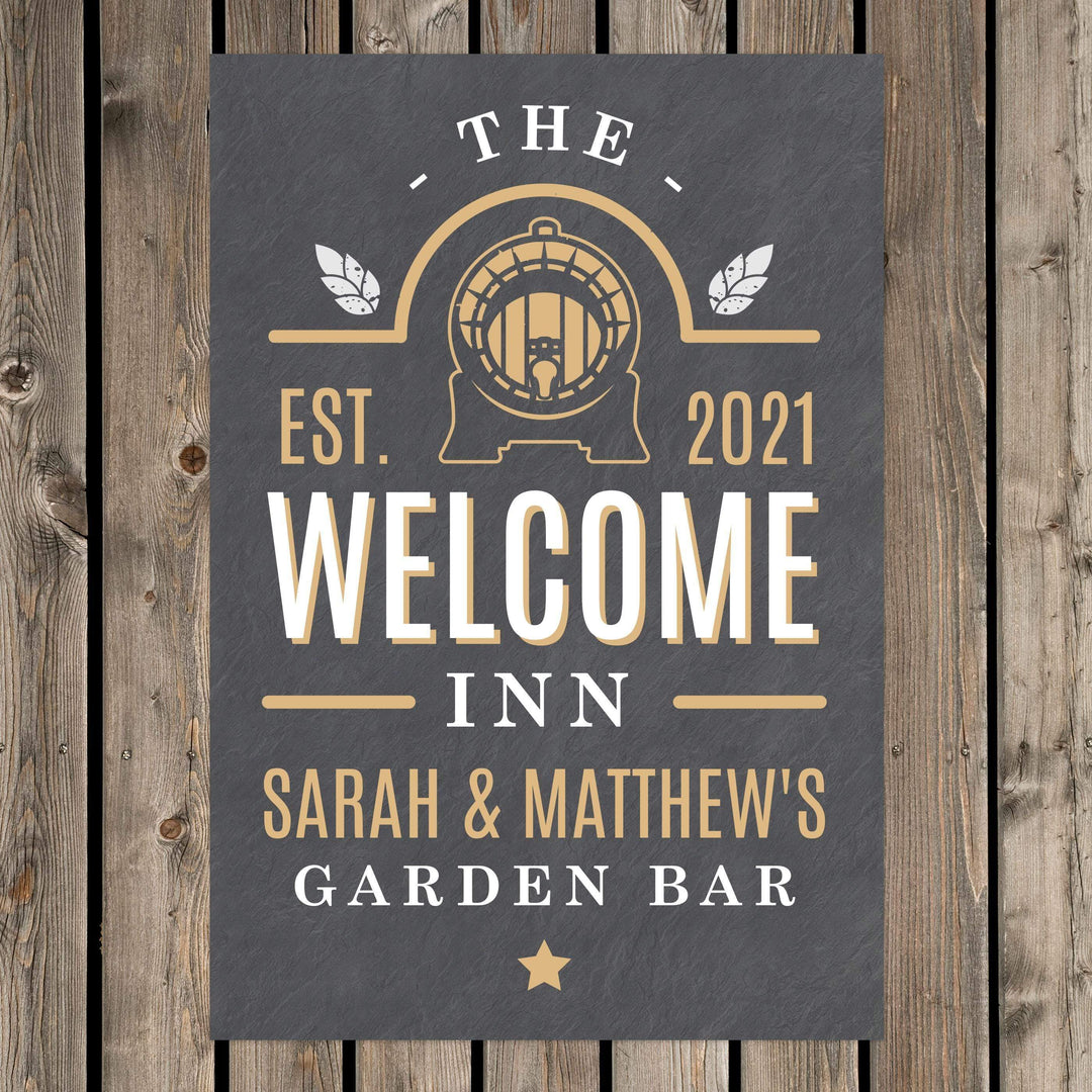 Personalised Memento Personalised The Welcome Inn Metal Sign