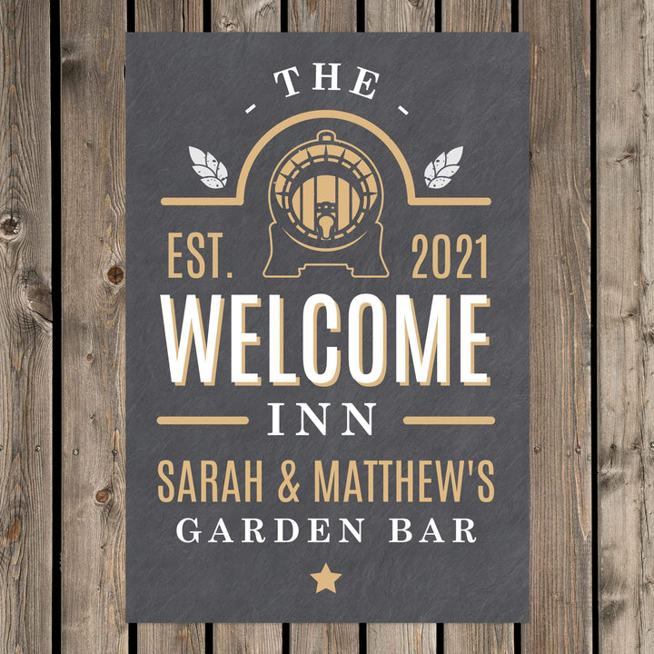 Personalised Memento Personalised The Welcome Inn Metal Sign