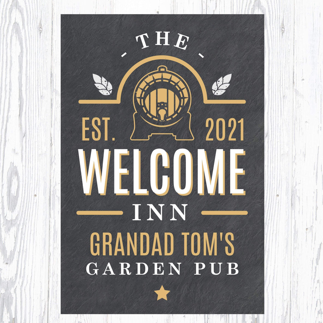 Personalised Memento Personalised The Welcome Inn Metal Sign