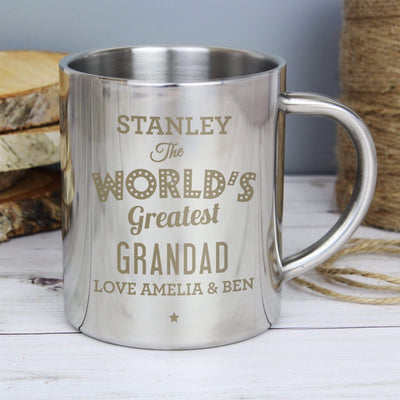 Personalised Memento Mugs Personalised 'The World's Greatest' Stainless Steel Mug