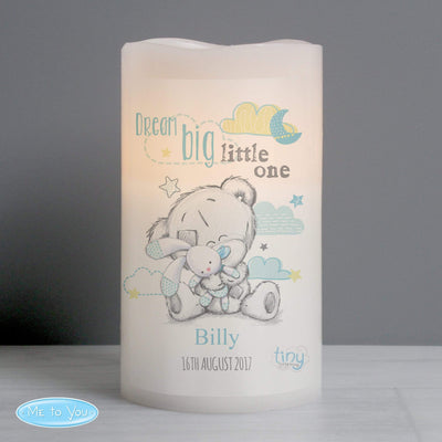 Personalised Memento LED Lights, Candles & Decorations Personalised Dream Big Little One Blue Nightlight LED Candle - Tatty Teddy