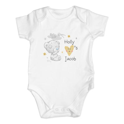 Personalised Memento Clothing Personalised Tiny Tatty Teddy I Heart 0-3 Months Baby Vest