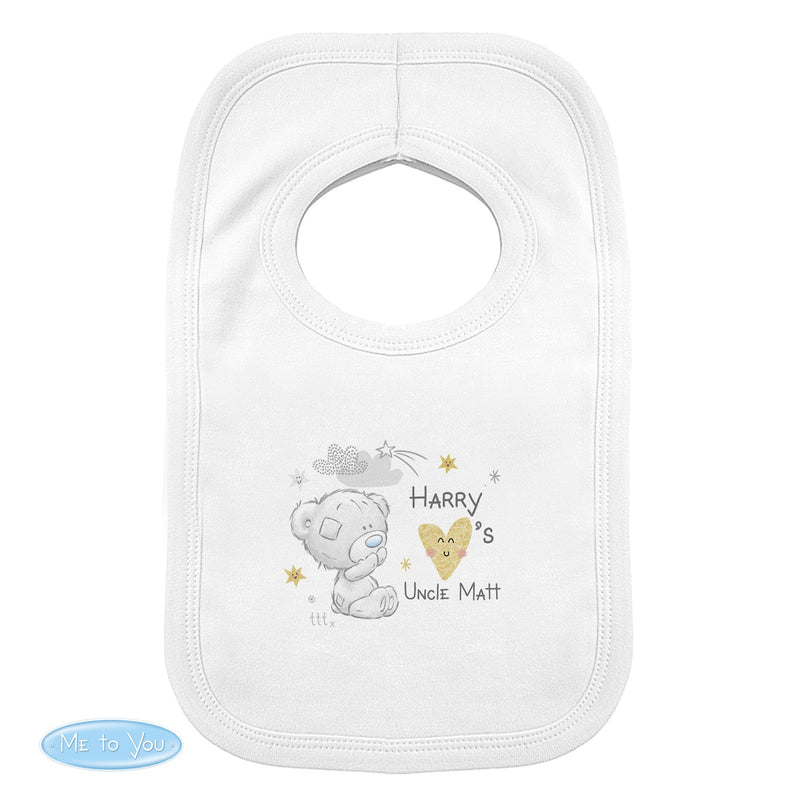 Personalised Memento Mealtime Essentials Personalised Tiny Tatty Teddy I Heart Baby Bib