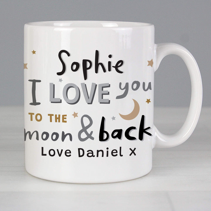 Personalised Memento Personalised To the Moon and Back Mug