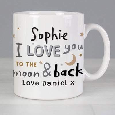 Personalised Memento Personalised To the Moon and Back Mug