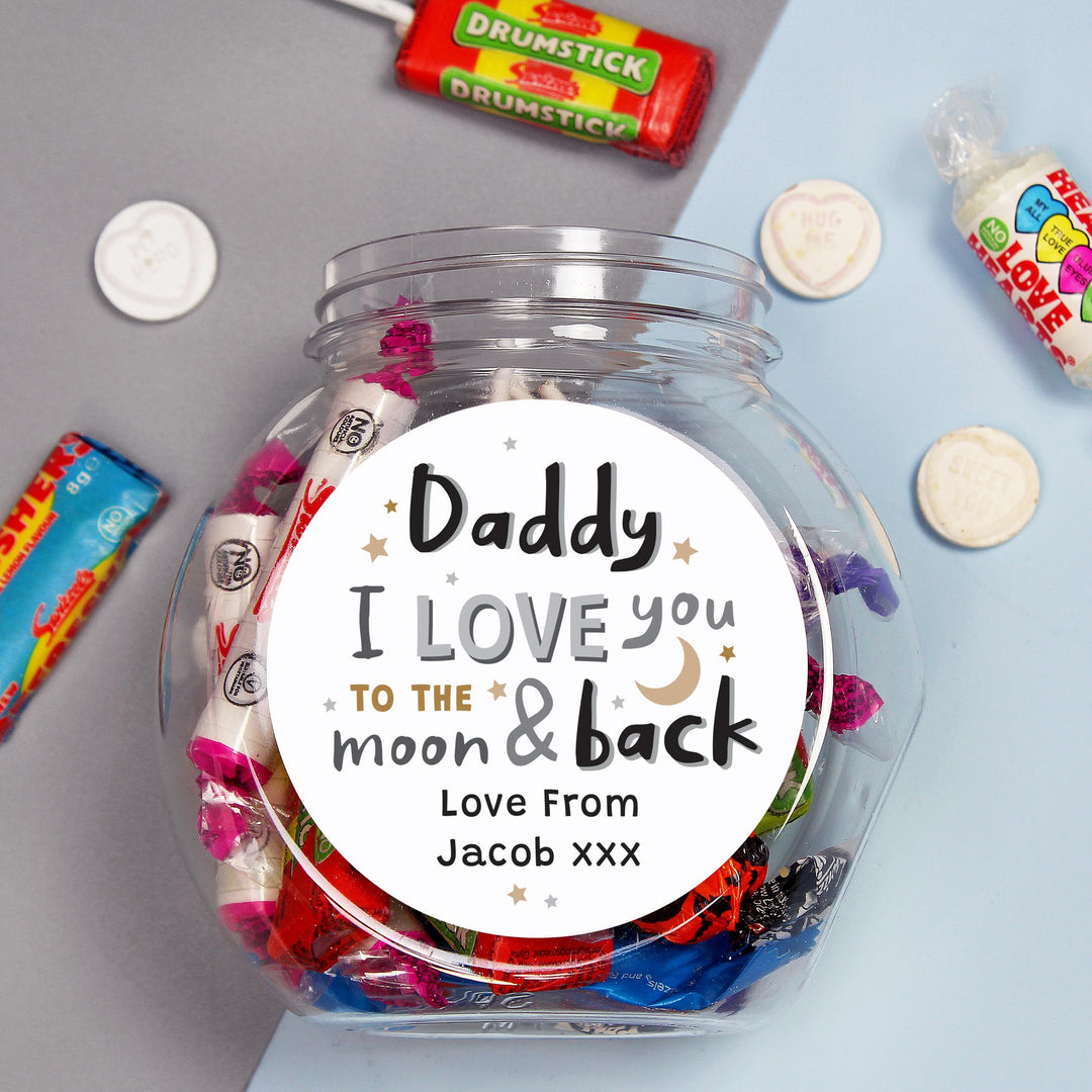 Personalised Memento Personalised To the Moon and Back Sweet Jar