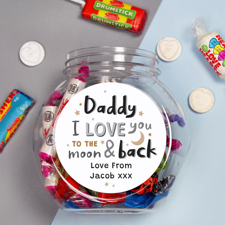 Personalised Memento Personalised To the Moon and Back Sweet Jar