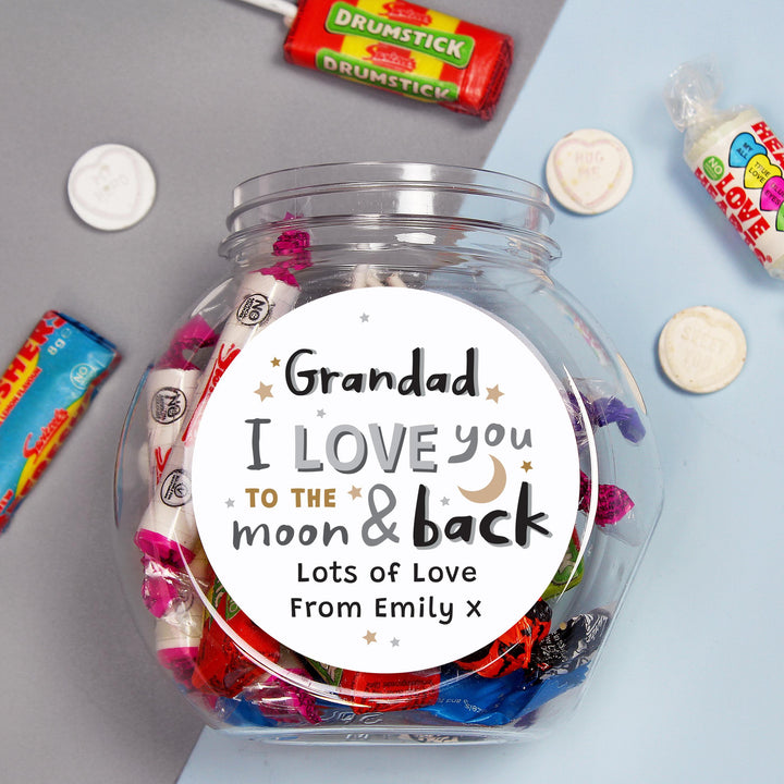 Personalised Memento Personalised To the Moon and Back Sweet Jar