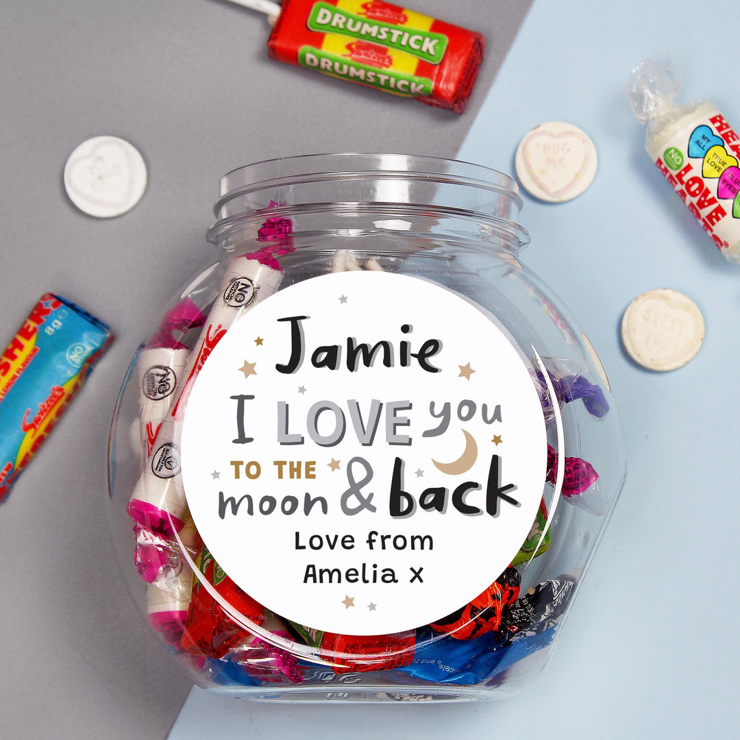 Personalised Memento Personalised To the Moon and Back Sweet Jar