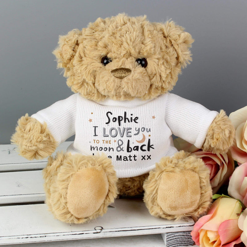 Personalised Memento Personalised To the Moon and Back Teddy Bear