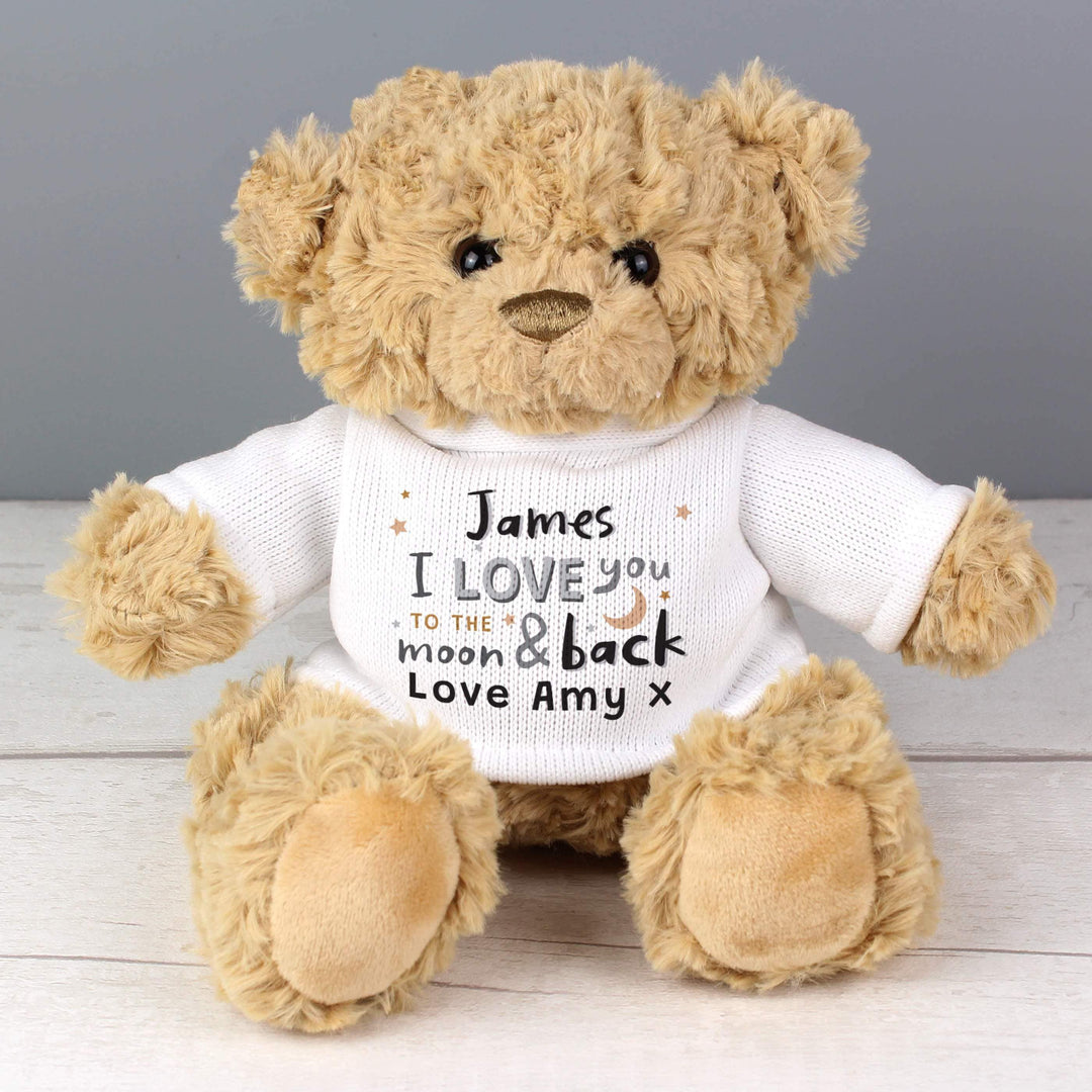 Personalised Memento Personalised To the Moon and Back Teddy Bear