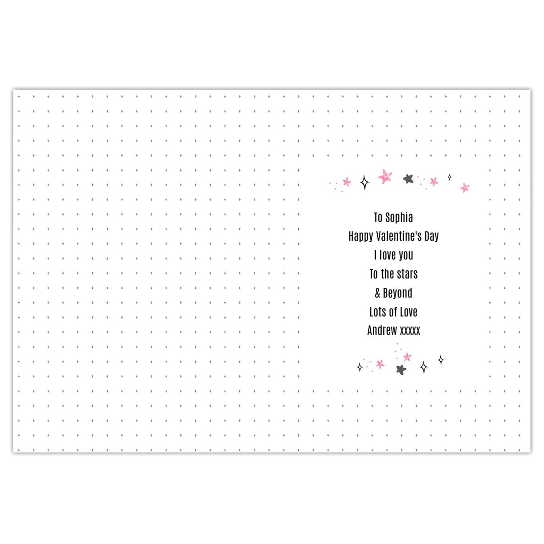 Personalised Memento Greetings Cards Personalised To The Moon &amp; Back Pink Card