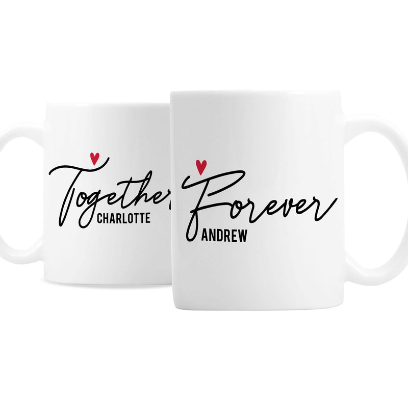 Personalised Memento Mugs Personalised Together Forever Mug Set
