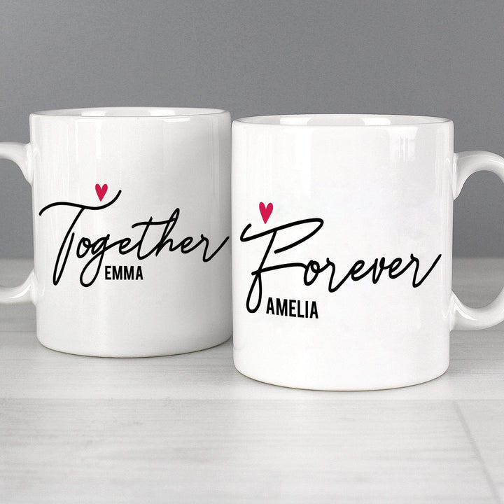 Personalised Memento Mugs Personalised Together Forever Mug Set