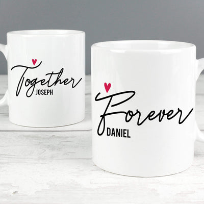 Personalised Memento Mugs Personalised Together Forever Mug Set